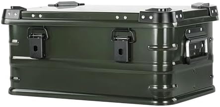 Large Weatherproof Wooden Deck Storage Box - Stackable Outdoor Storage for RVs, Boats, Picnics, Construction Sites & Basements - Durable & Versatile (Bright Silver)