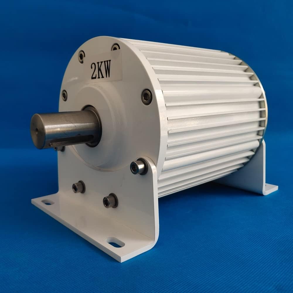 Wind Power Turbine Generator 1000W 2000W 3000W 4000W 5000W 10KW 3 Phase Gearless Permanent Magnet Generator 48V AC Alternator Wind Water Turbine (Size : with Base, Color : 96V_10KW 300RPM)