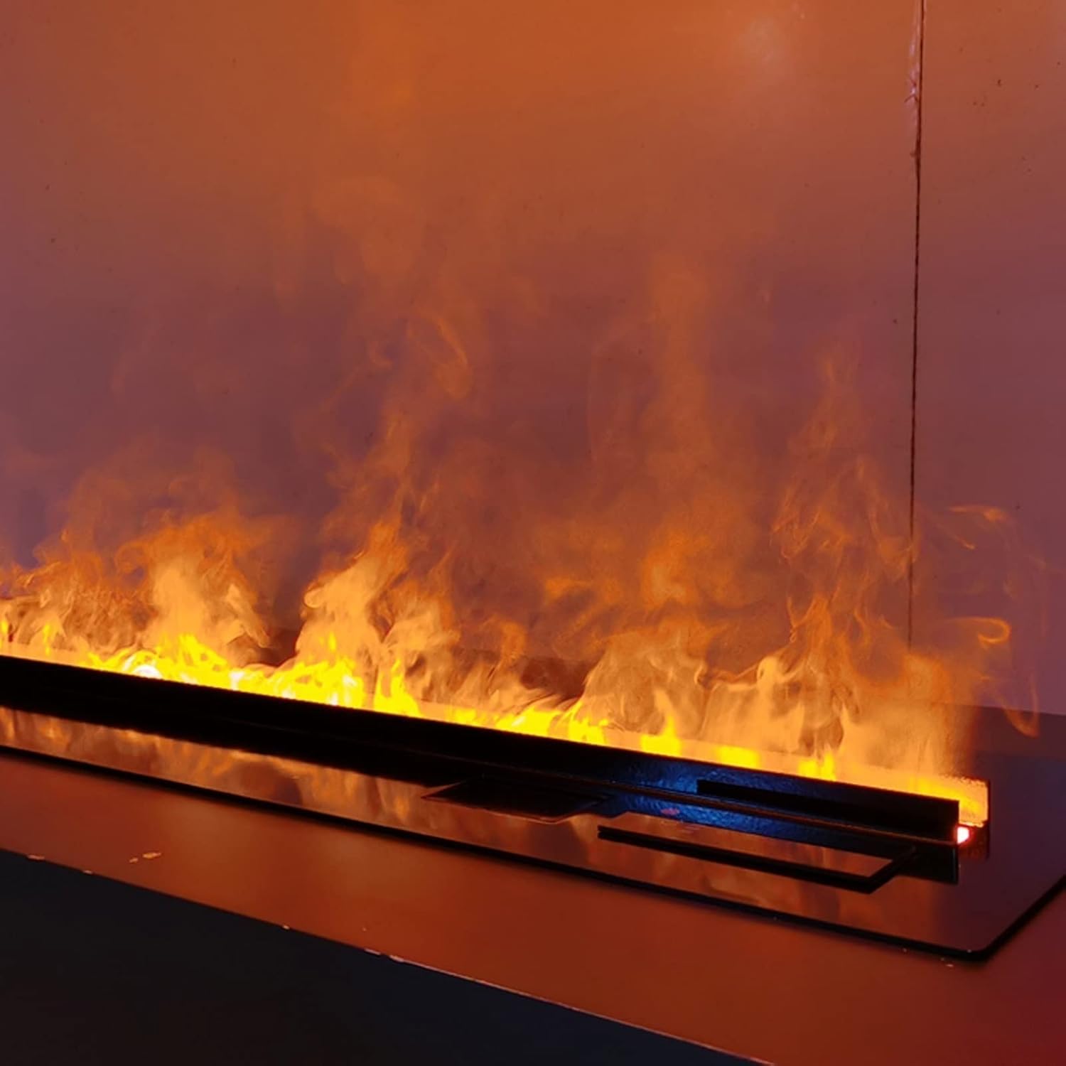 3D Water Vapor Fireplace with Humidifier Flame Decorative Steam Electric Fireplace 3D Simulation Flame Electric Fireplace ， Adjustable Flame and Remote Control Flame Decorative Fireplace(39.4-inch)