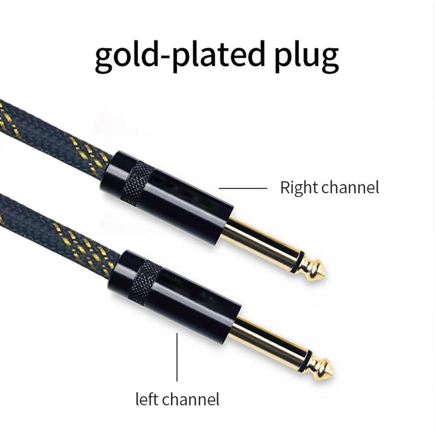 Pro Audio Cable Cable 6.5mm 4N OFC for Microphone Guitar Amplifier CD Player Speaker(1.5m)