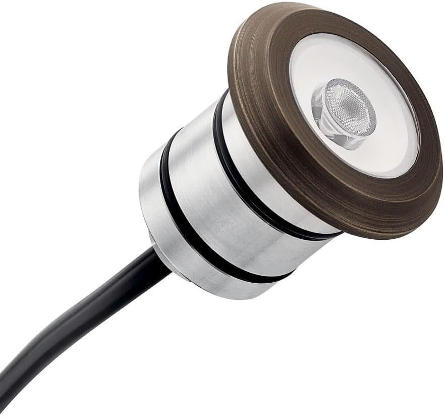 3.5W 1 Led Mini All-Purpose in-Ground Light 2.25 inches Tall By 2.25 inches Wide-Centennial Brass Finish-2700 Color Temperature No Specific Style Landscape 12V Led Inground 147-Bel-2896758