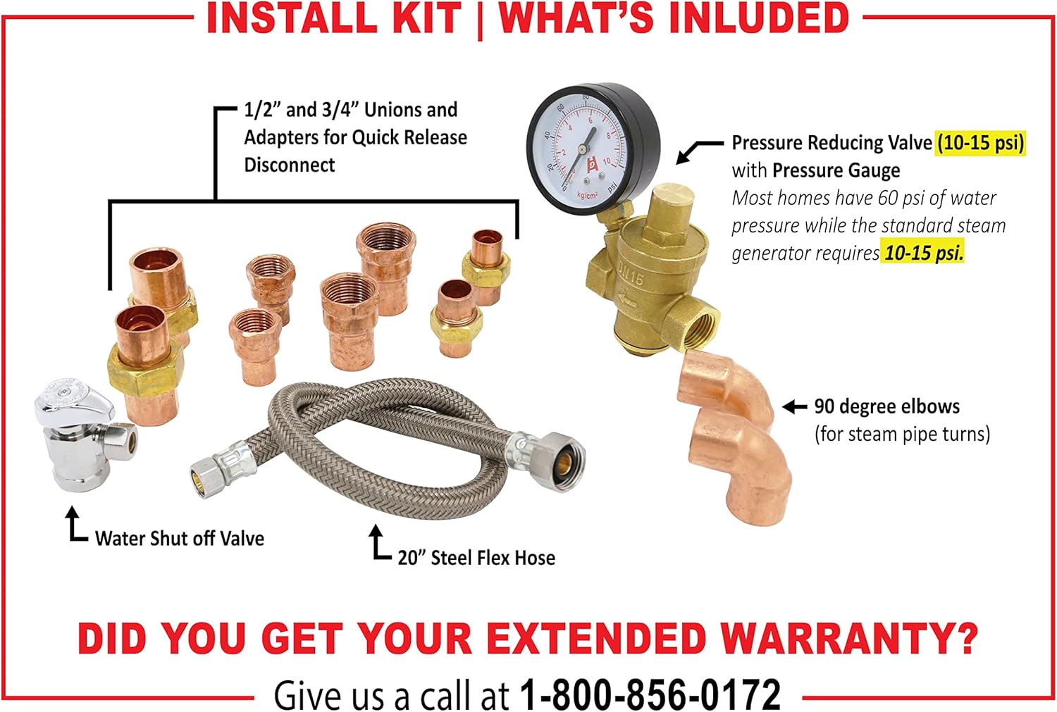 STEAMSPA Generators Quick Installation Kit, SP-STMKIT-01