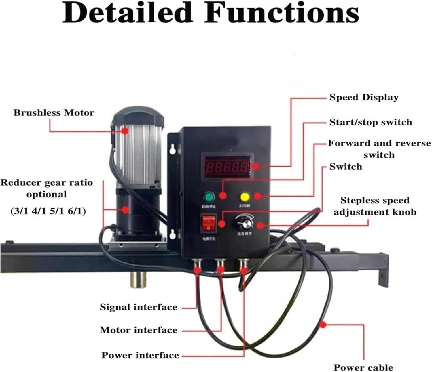 Commercial Barrel Drum Stirrer, 1 Ton Paint Stirring Machine, with Support Hanger, 0-3000Rpm Speed Adjustment, Folding Propeller, for Ink Dissolver Agitator,P,Packagec