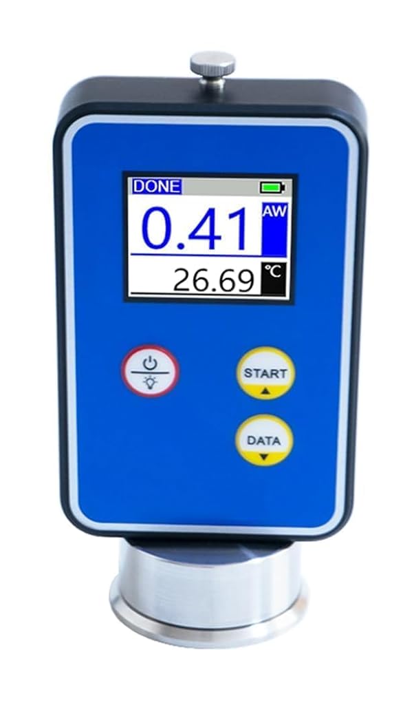 Digital Water Activity Tester Portable Water Activity Meter with Range 0.00~1.00aw Resolution: 0.01 Accuracy ±0 .02aw for Bread Milk Tea Sauce Solid Liquid and Pasty Samples