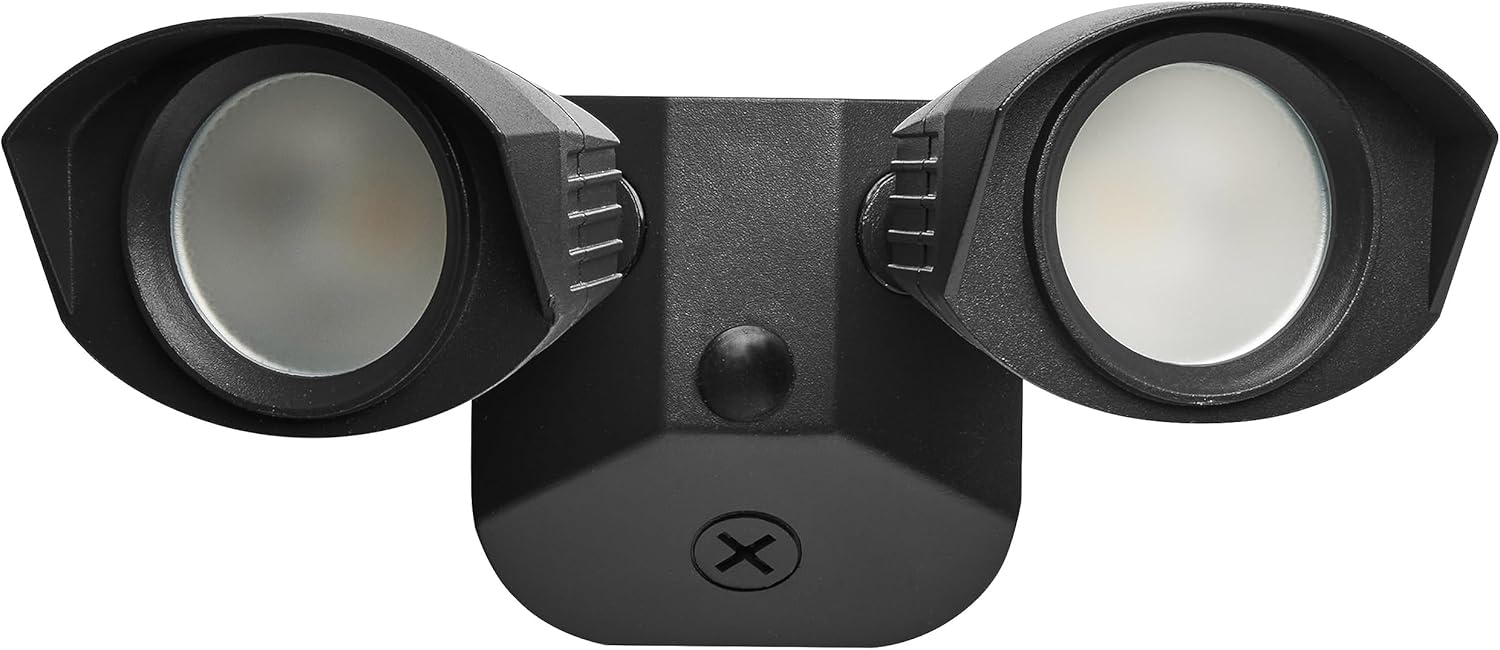 Nuvo 65/214 LED Dual-Head Security Light, 3000K, Black