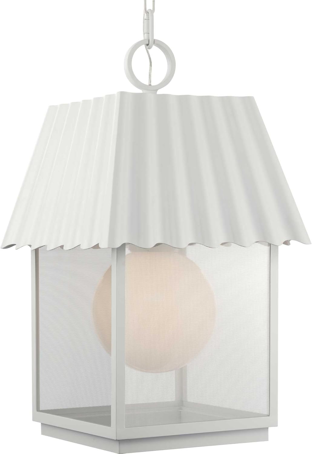 Point Dume® by Jeffrey Alan Marks for Progress Lighting Hook Pond Shelter White Outdoor Hanging Lantern (P550117-192)