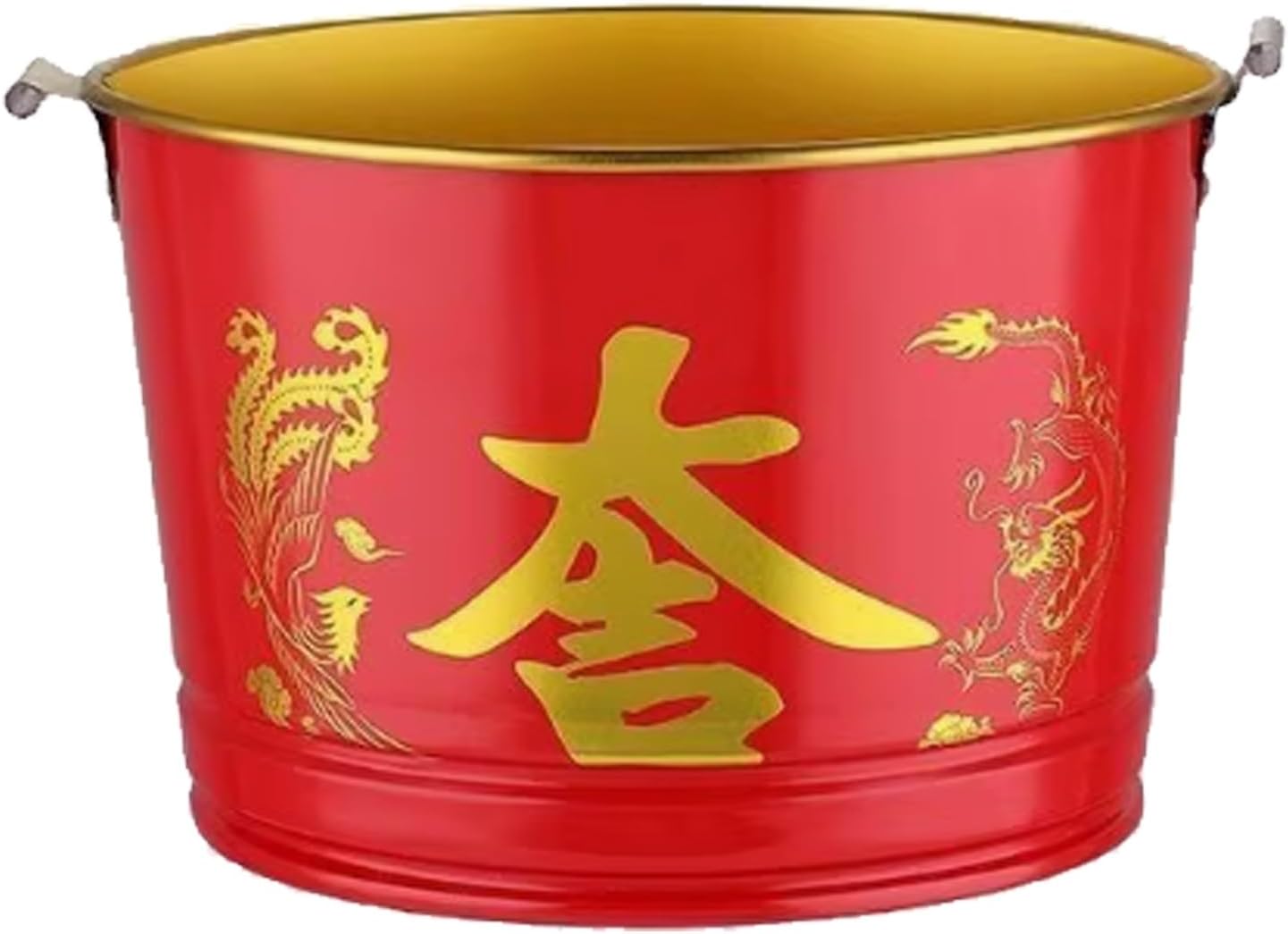 Domestic Burning Barrel, Metal Burning Barrel, Fire Pit, Incinerator with Grid and Fire Hook, 28cm/11in Wide, Easy to Use, Suitable for Burning Paper, Leaves, Rubbish, Wood(Red)