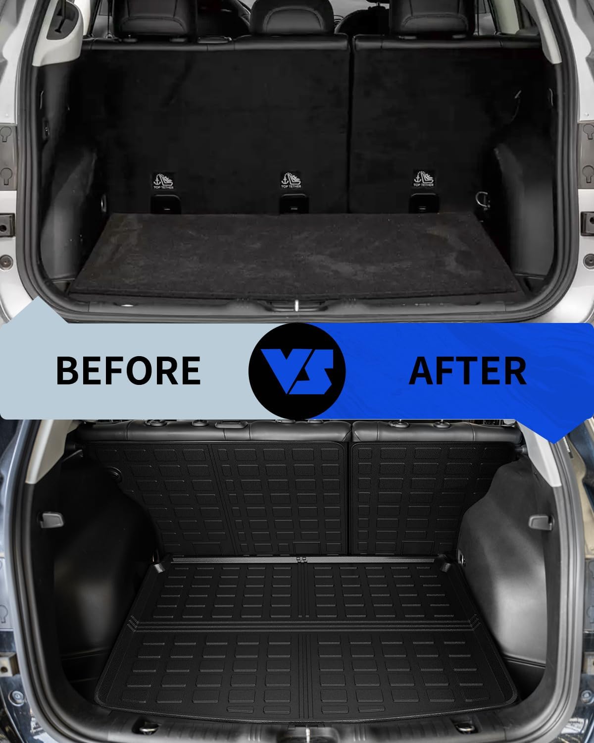 Rongtaod Floor Mats Compatible with 2017-2025 2026 Jeep Compass TPE Floor Liners All Weather Trunk Mat Cargo Back Seat Cover Protector 2024 Compass Accessories (Trunk Mat+Backrest Mats+Floor Mats)