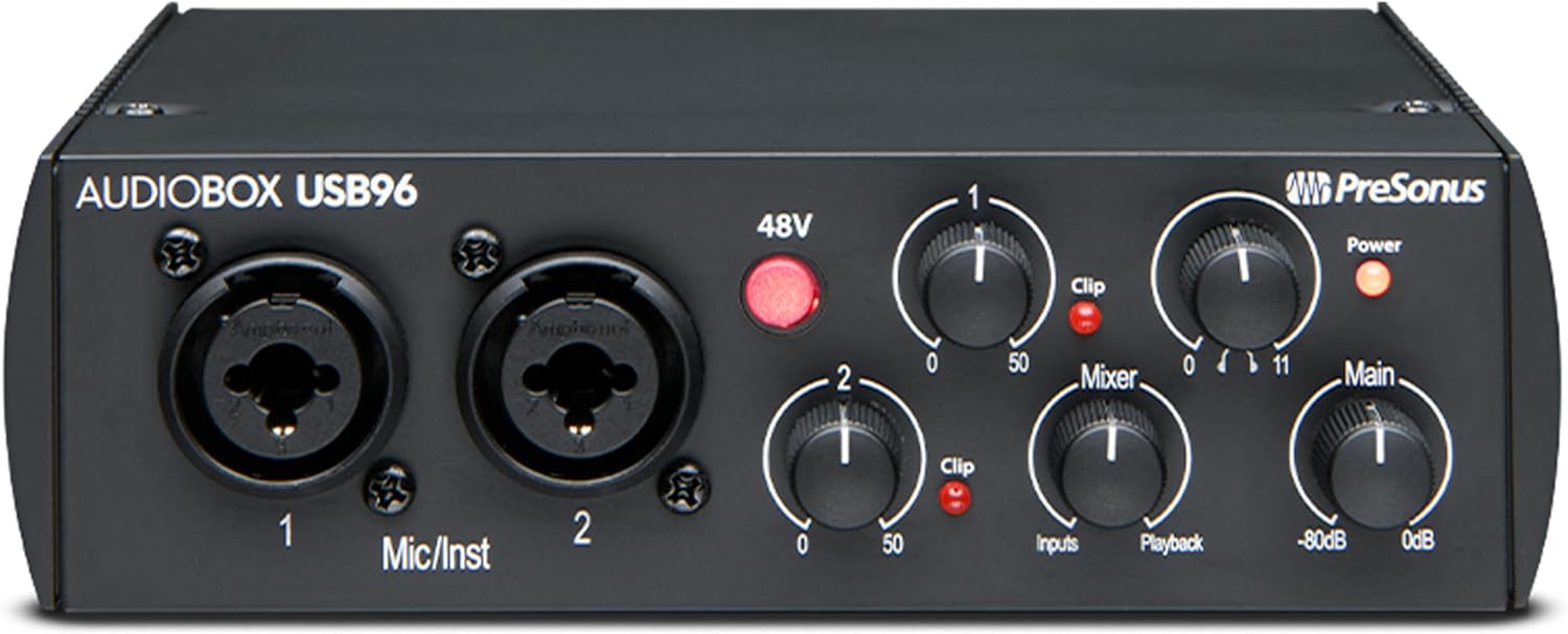PreSonus AudioBox 96 25th Anniversary USB Audio Interface with Studio One Artist DAW Recording Software