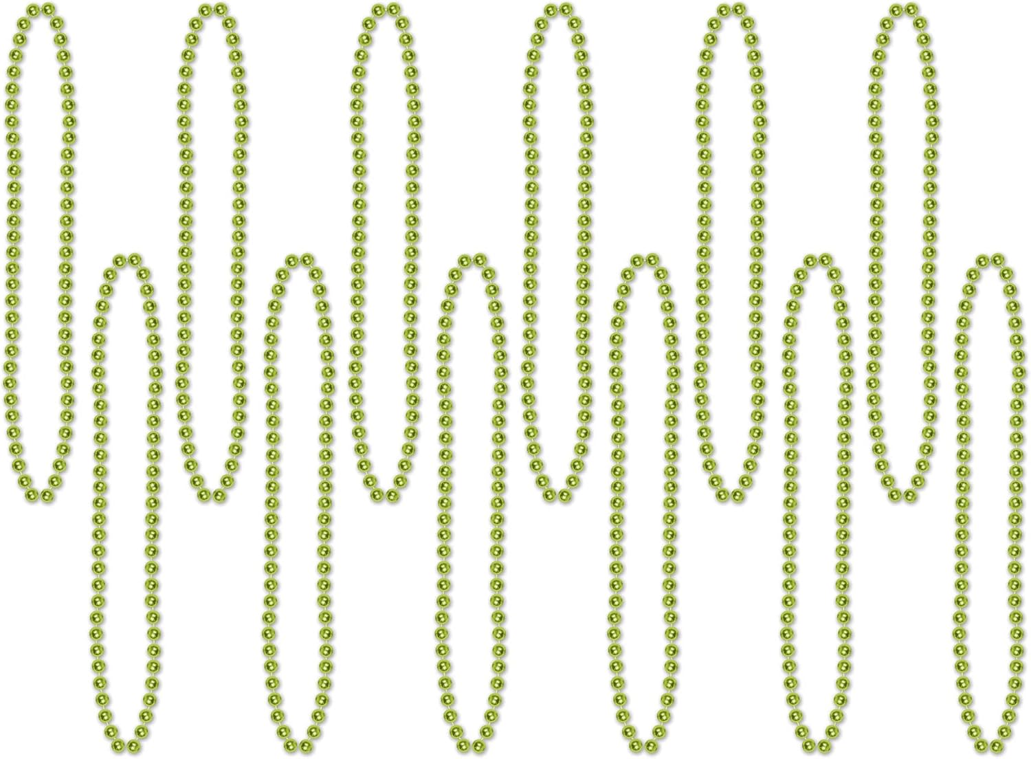 Beistle Bulk 720-Pack Small Round Party Beads, 7mm by 33-Inch, Light Green