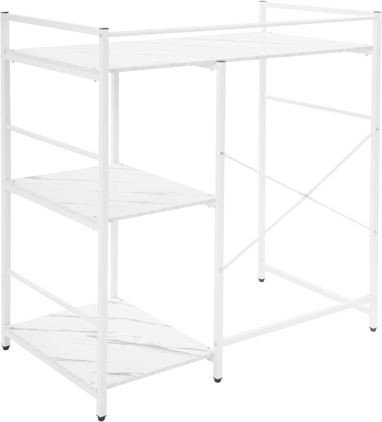 3-tier Washing Machine Storage Shelf Over Washer Storage Shelf Washing Machine Utility Rack Washer Dryer Storage Shelves Suitable for Machines Width Within 25.6