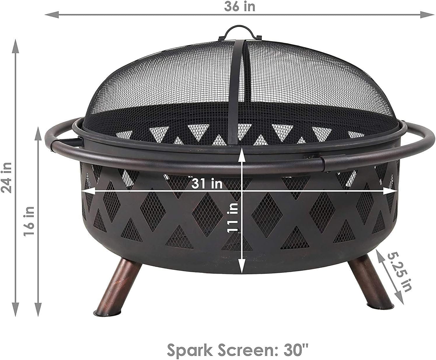 Fire Pit, Outdoor Wood Burning Fire Pits BBQ Grill Wood Burning Outdoor Fireplace Garden Beaches Camping, Great for Outdoor and Patio, Bonfire, Black