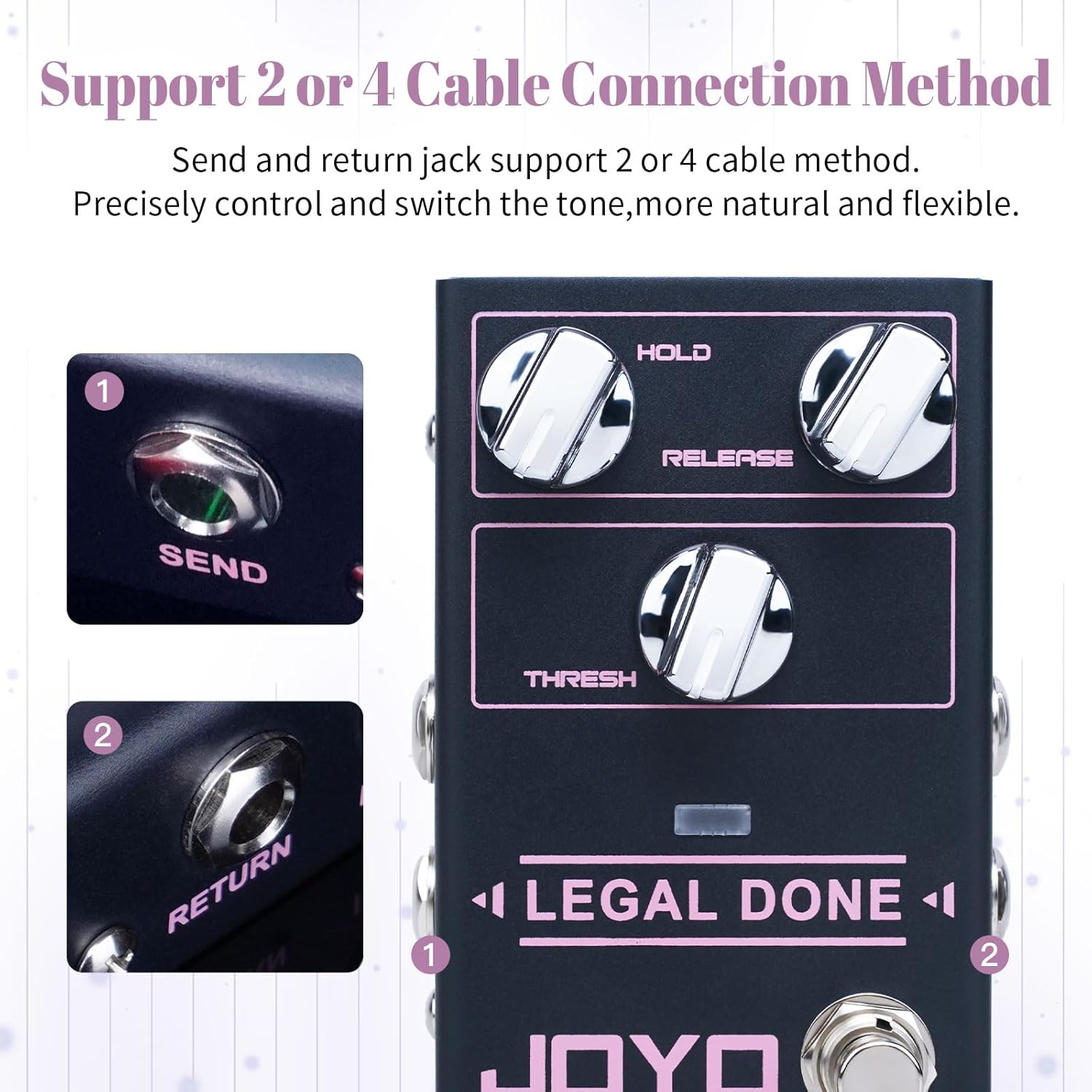 JOYO R-23 Noise Gate Pedal and R-24 High Gain Overdrive Amp Simulation Guitar Pedals