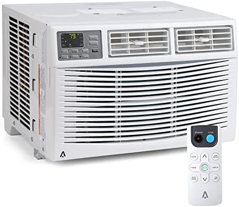 8000 BTU Smart Window AC - WiFi Enabled Air Conditioner for 350 Sq.Ft Rooms, 11 EER Quiet 51dB Cooling w/App Control, Digital Display & Remote (Fits 23
