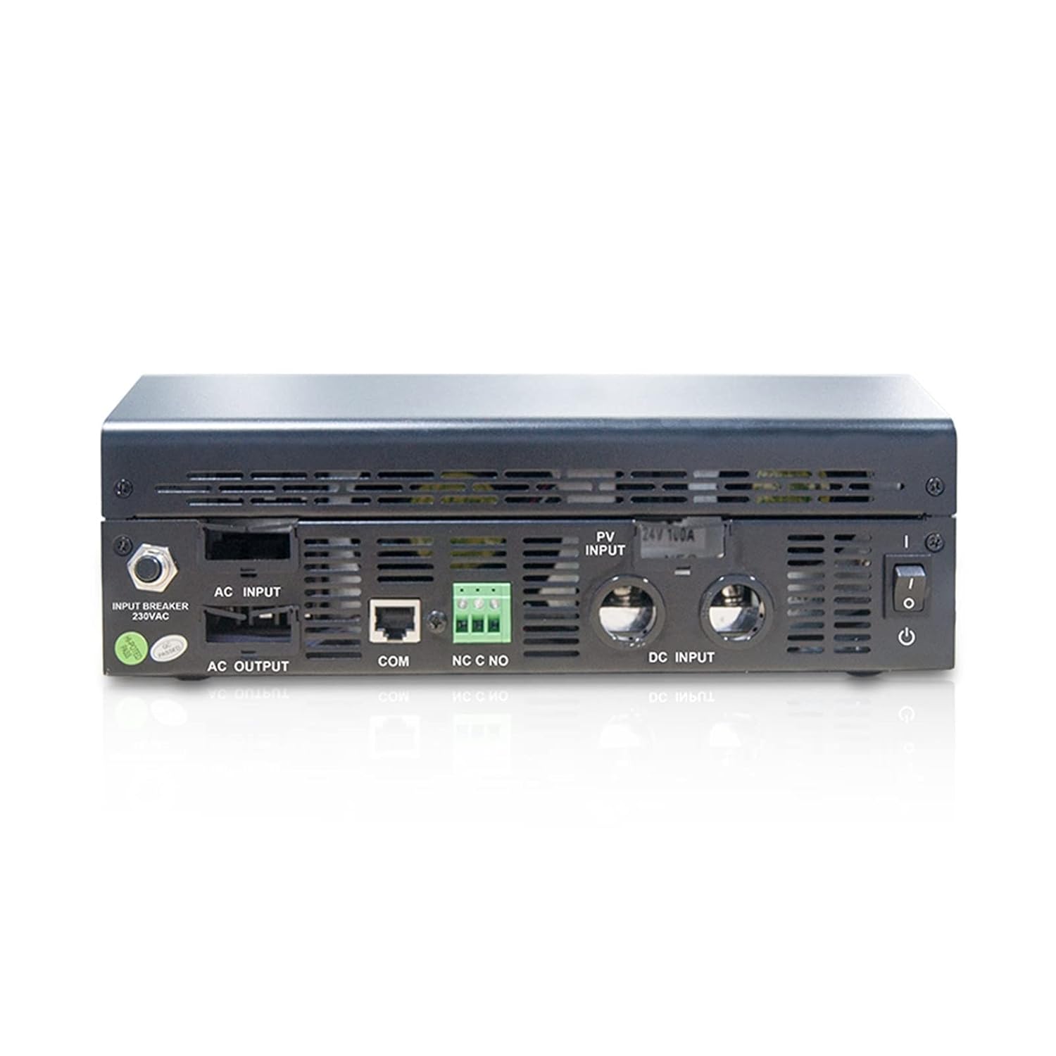 Solar Controller, 3KVA Pure Sine Wave Hybrid Solar Inverter 24V Built-in PWM 50A Solar Charge Controller and AC Charger for Home Use