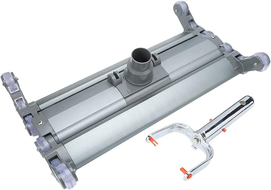 Swimming Pool Vacuum Head Aluminum Alloy Durable 360° Rotation Pool Suction Cleaner for Inground and Above Ground Pools 45.5x29cm