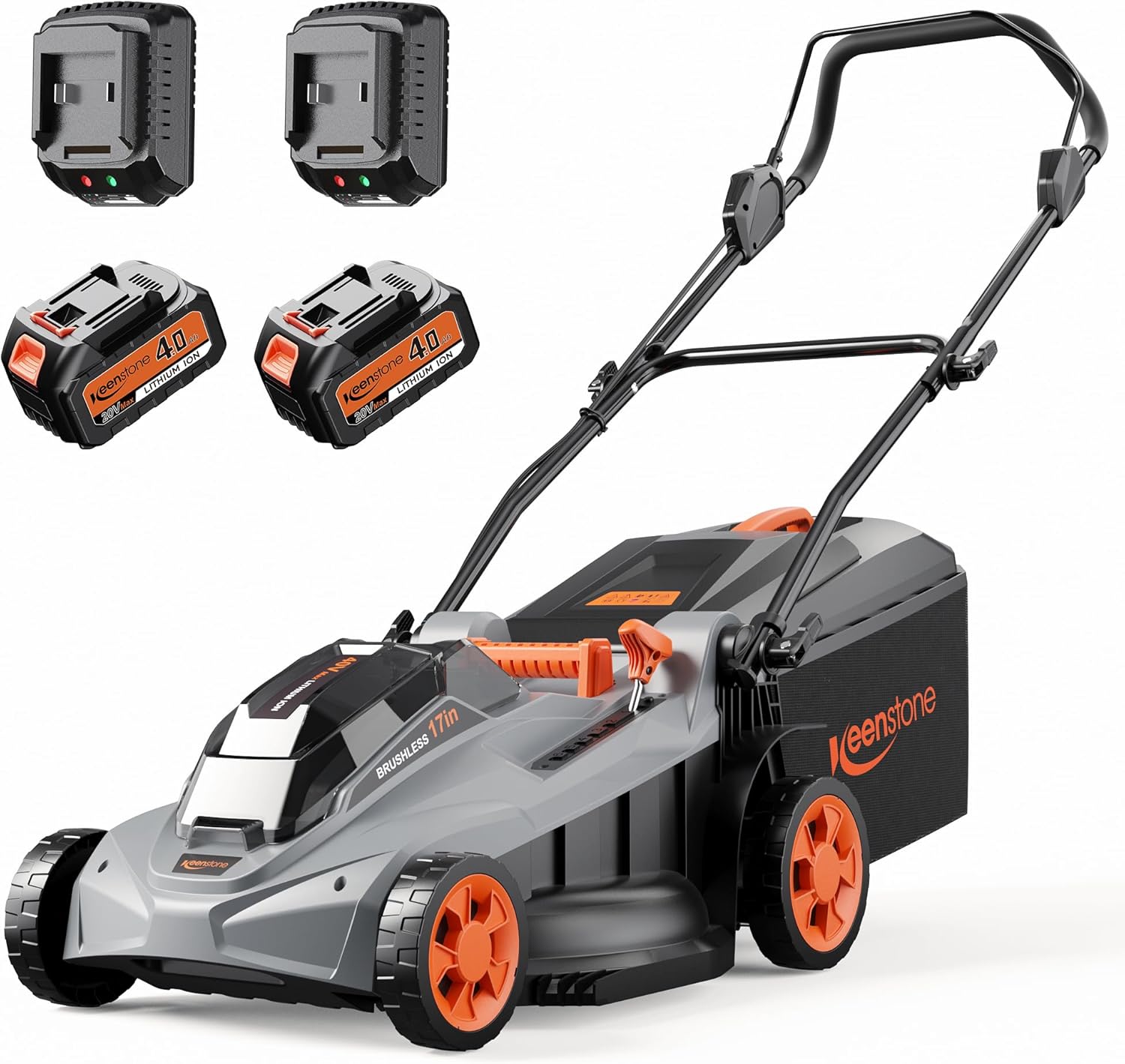 Keenstone Cordless Lawn Mower, 17
