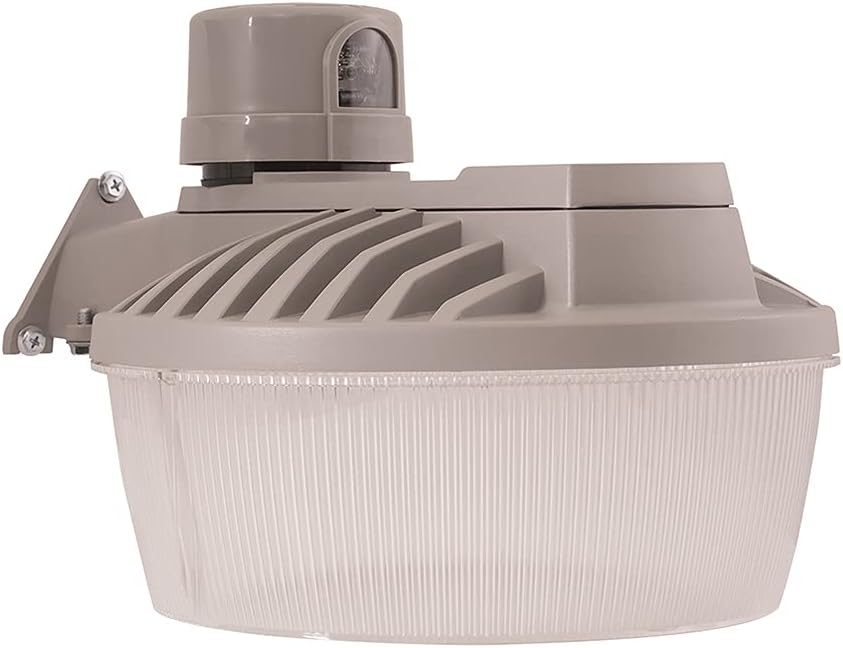 HALO Outdoor 650-Watt Equivalent Integrated LED Grey Outdoor Dusk to Dawn Area Light, 10000 Lumens, 4000K