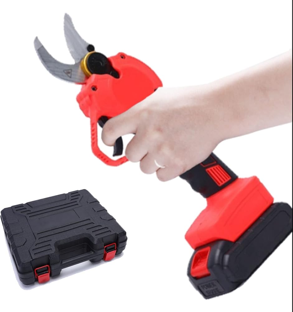 Electric Pruning Shears 1.5 Inch Cutting Diameter Cordless Pruning Shears Electric Secateur Professional Electric Pruner Battery Powe Rechargeable