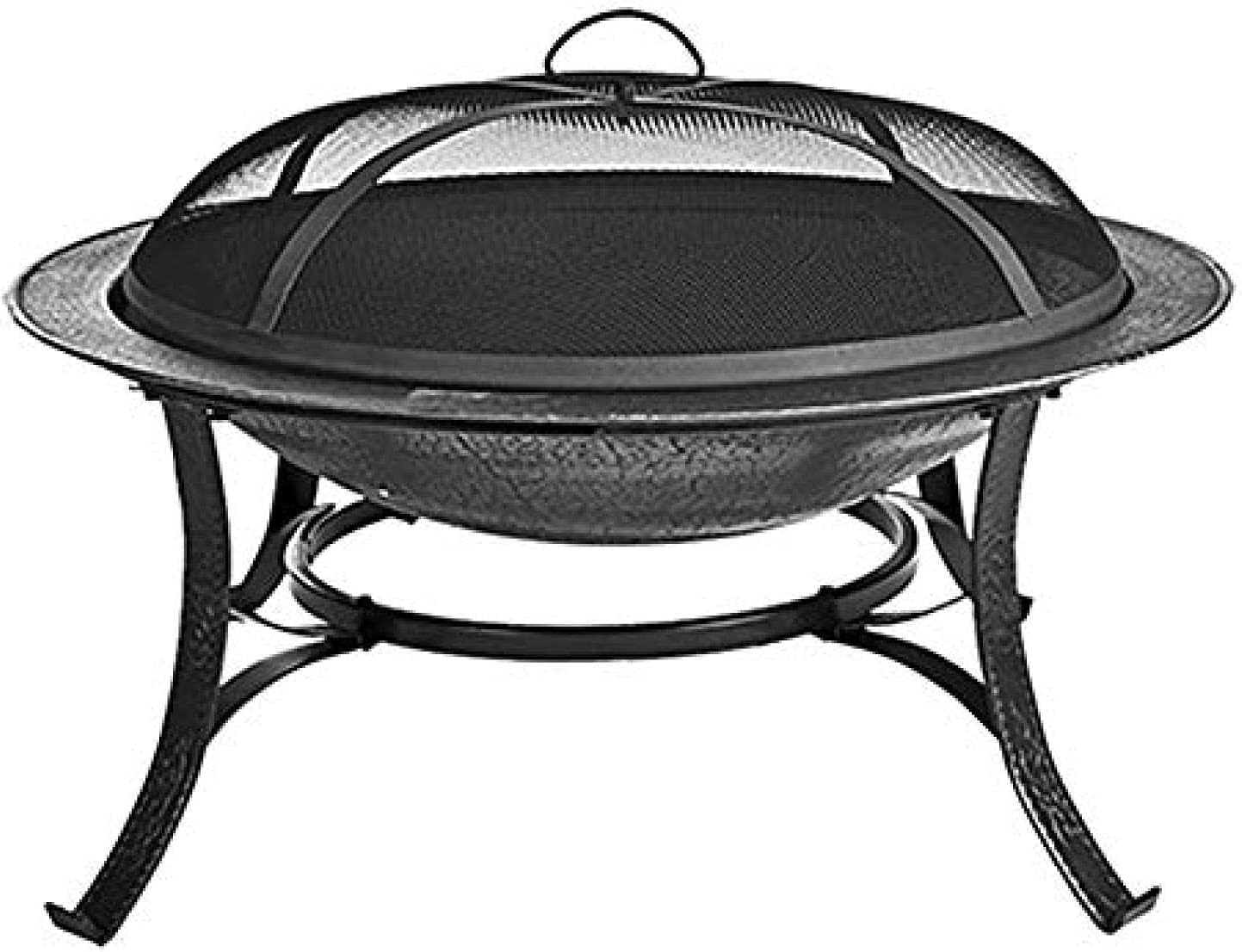 Fire Pit BBQ Grill Fire Bowl Wood Burner Camping Bonfire Garden Patio Outdoor Pit Patio Brazier with Mesh