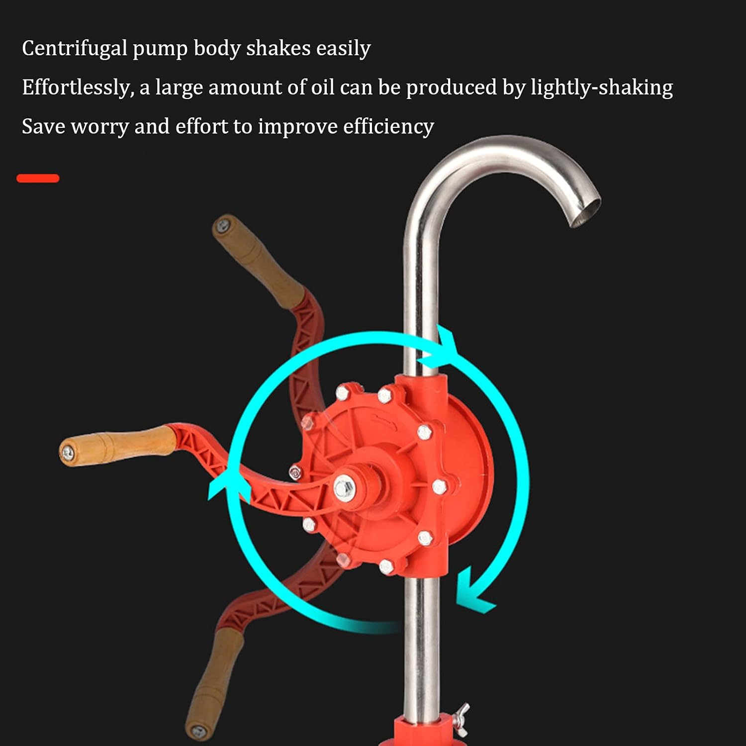 Hand Tool Rotary Barrel Pump,Drum Rotary Hand Pump New Oil Fuel Barrel Heavy Duty，Transfers Antifreeze, Gas, Kerosene, Hydraulic Fluid, Oils and More for Use On 15 to 55 Gallon Drums