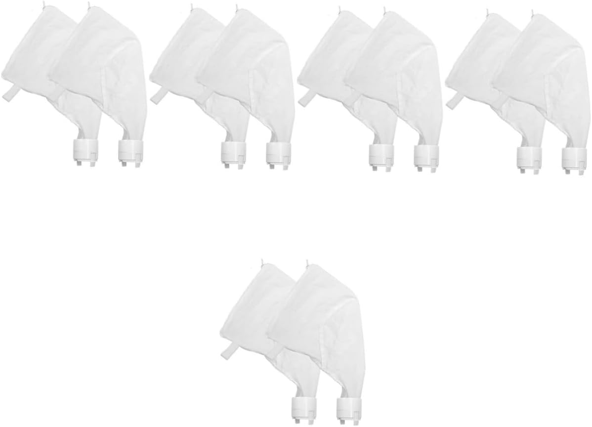 Happyyami 10 Pcs Swimming Pool Clean Bag Pool Vacuum Pool Screen Swimming Pool Cleaner Bags Pool Cleaning Net Robot Vacuum Cleaner Swimming Pool Filter Splitter Multipurpose White Polyester