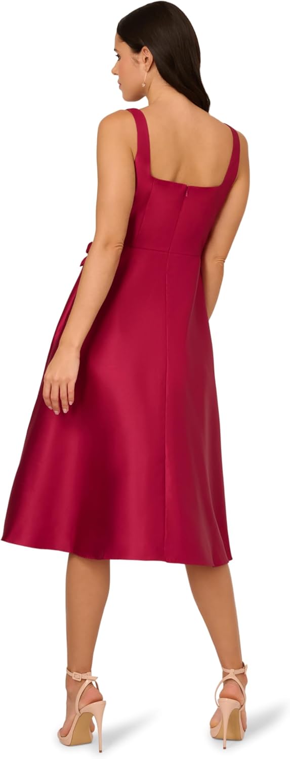 Adrianna Papell Womens Mikado Petal Dress