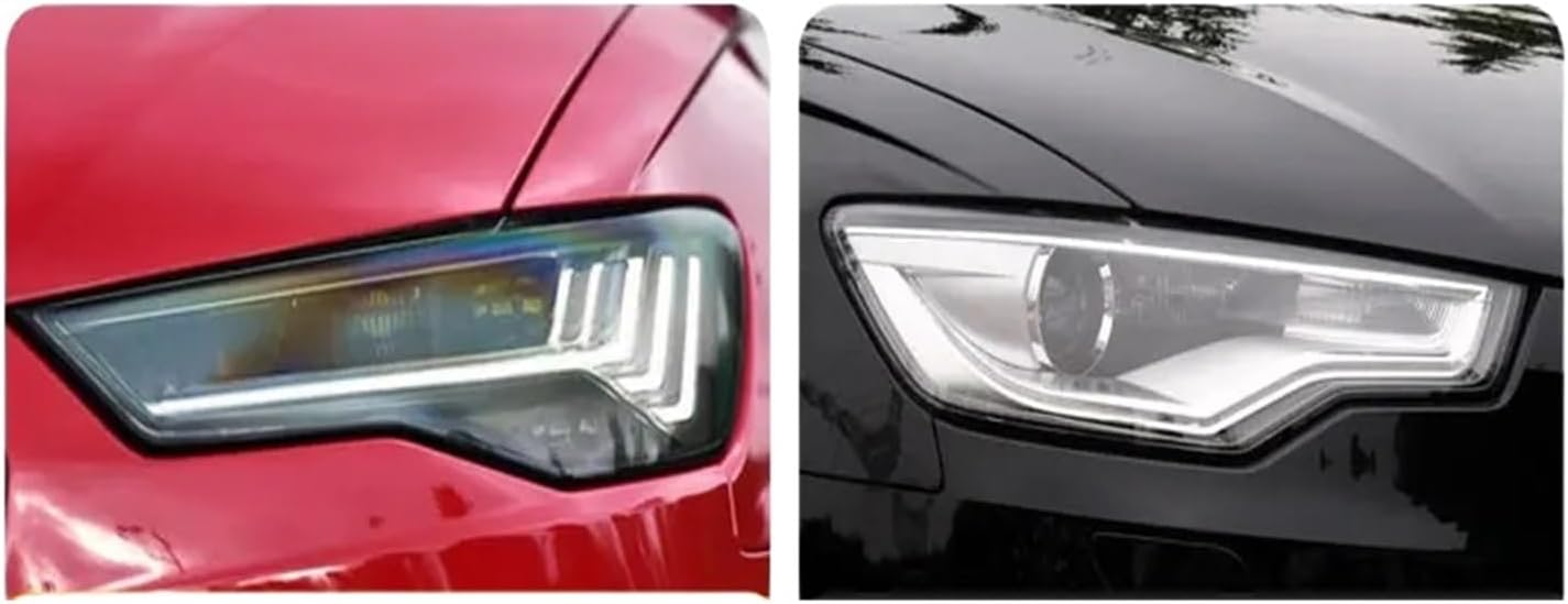 Car Accessories Compatible For Audi A6 LED Headlight 2012-2018 Headlights A6 DRL Turn Signal Beam Angel Eye Projector Lens(For Xenon 12-15)
