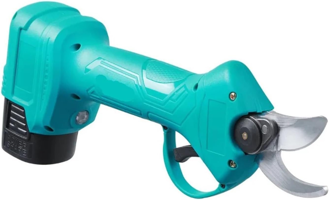 21V Cordless Electric Shear Pruner Brushless Efficient Garden Scissor Bonsai Pruning Tree Branches Cutter for Battery(2 Battery Plastic)