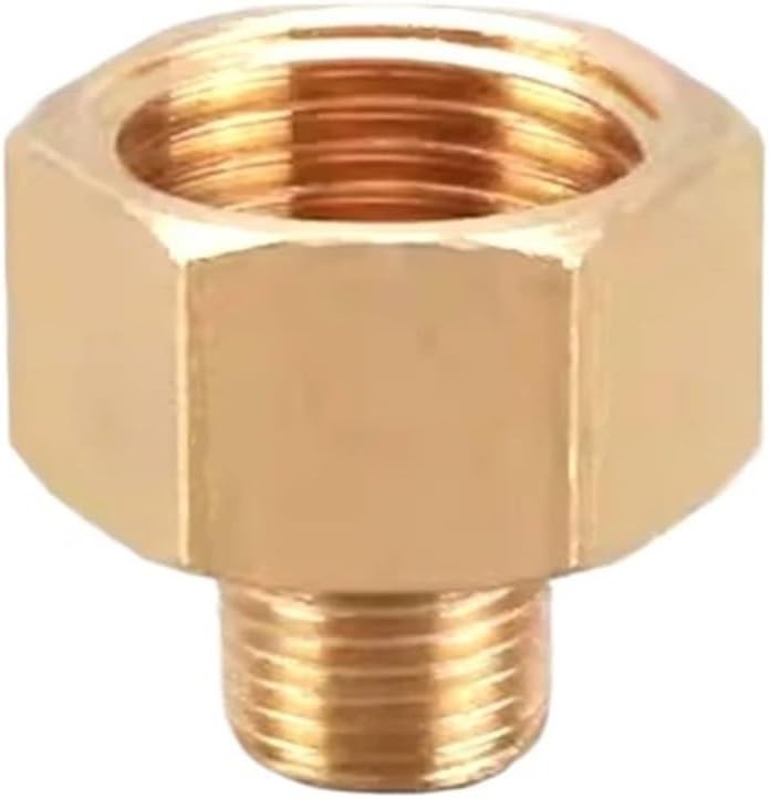 Revive Furniture 10Pcs Male To Female Pressure Gauge Conversion Copper Joint Brass Fitting Quick Coupler Adapter 1/8