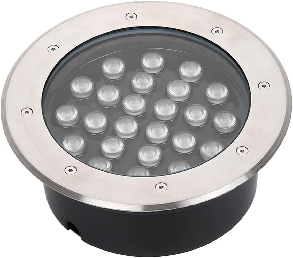 Recessed LED Underground Light Outdoor In-Ground Lights Anti-Rust Aluminum IP66 Waterproof Floor Lamp for Deck Garden Patio Bridge (Color : RGB, Size : 24W-AC85-265V)