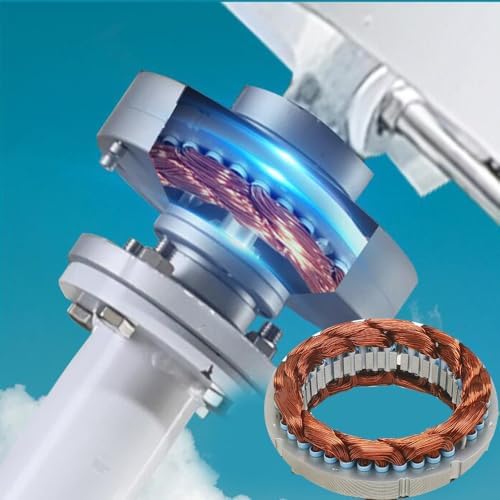 16000W Silent Vertical Wind Turbine 12V-220V, 2-Blade Magnetic Levitation Kit with Controller for Home & Garden Energy Generation