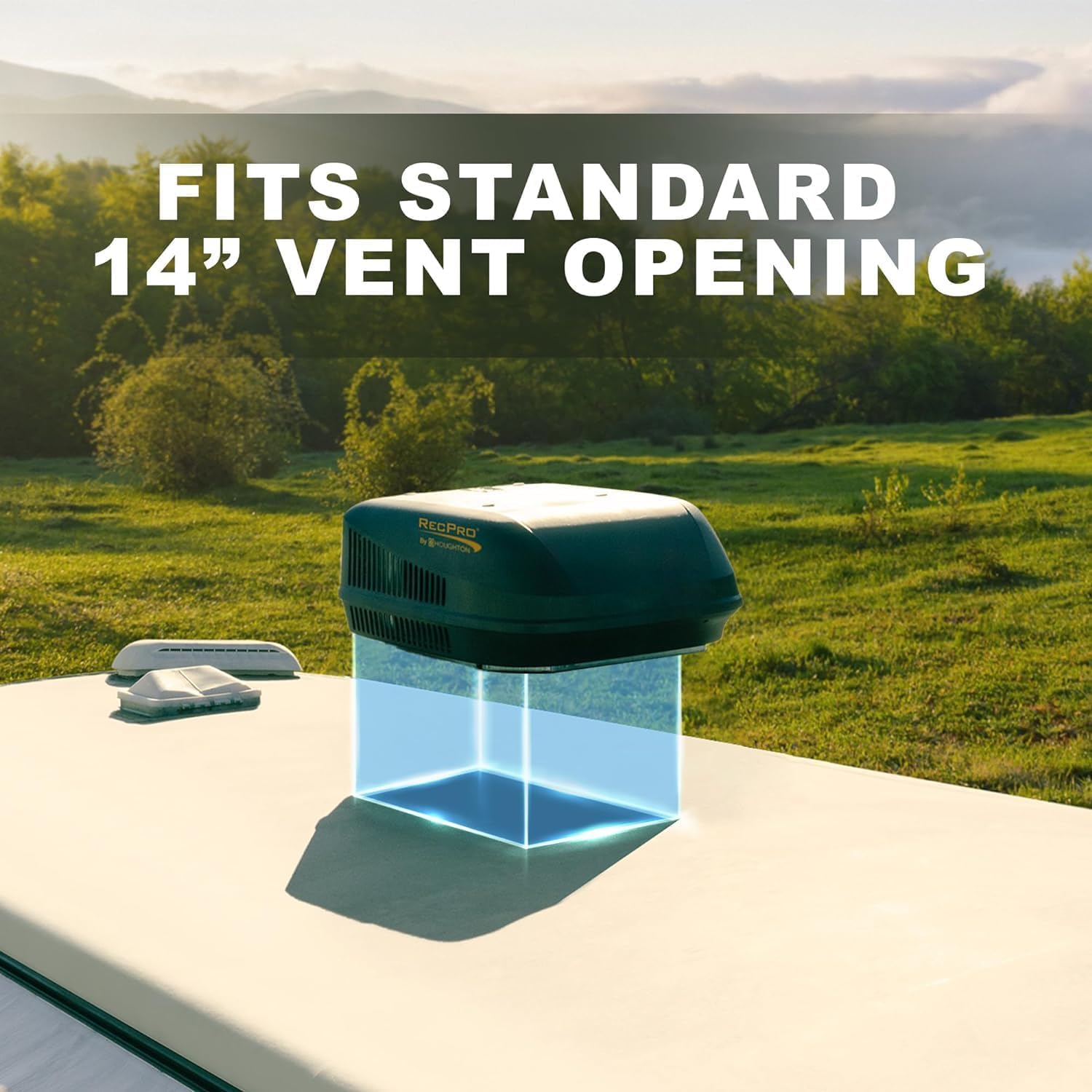 RecPro RV Air Conditioner 15K Ducted or Non-Ducted | Quiet AC | 110-120V | Heat Pump and Cooling | Easy Install | All-in-One Unit | For Camper, Fifth Wheel, Food Trucks (Non-Ducted, Black)