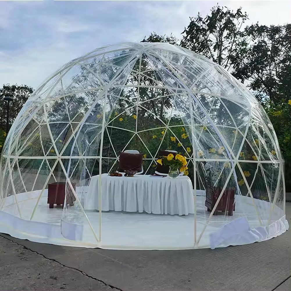 Garden Dome Bubble Tent, Greenhouse Garden Dome Igloo, Garden Outdoor Clear Shelter Geodesic 8-10 Person for Backyard Patios, Canopy Gazebos Screen House Room Lean to Greenhouse
