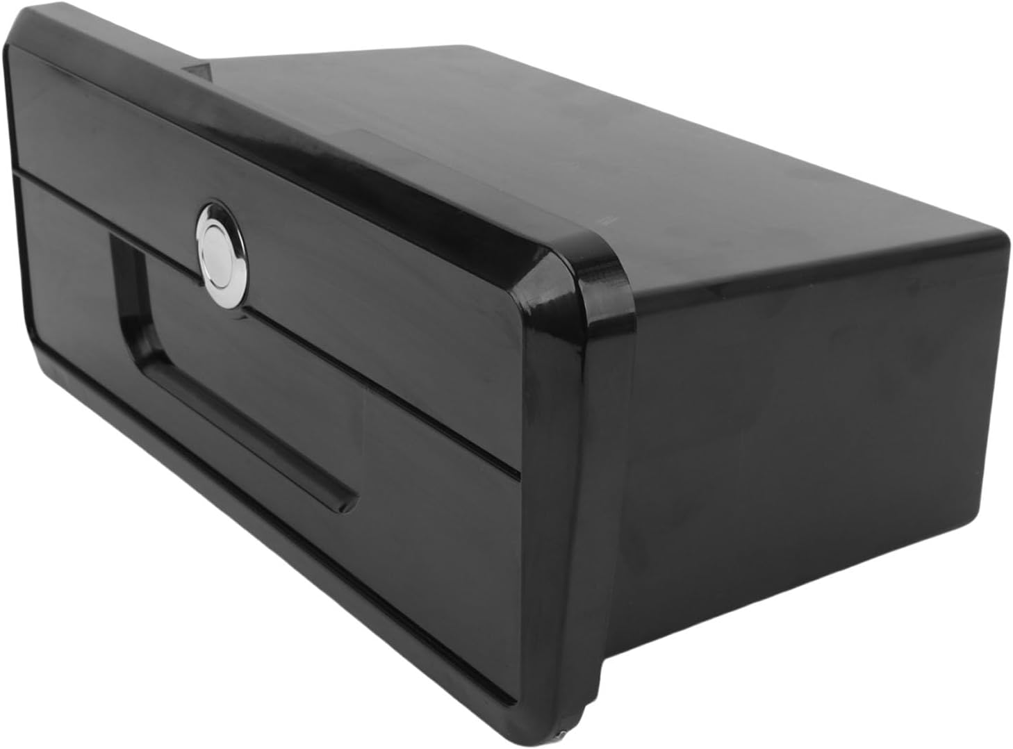Boat Glove Box, Boat Storage Box with Concealed Button Lock, 11.42 x 6.69 x 4.33in Multifunctional Cup Holder Design Rain Proof Sealing Yacht Dock Boxing Cabin Storage (Black)