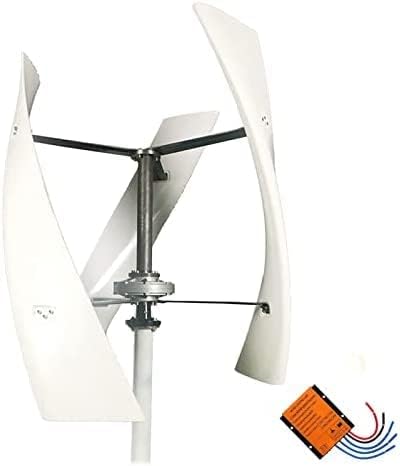8000W Vertical Axis Wind Turbine Generator + Controller,220V /12V / 24V /48V Home Windmill Energy Wind Turbine Generator (White)
