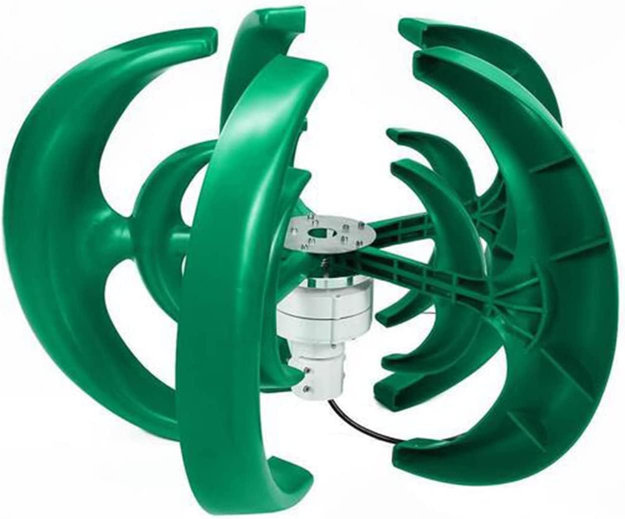 LiuSj JUnSt 12000W No Noise Vertical Axiswind Power Turbines, 12/24/48V Generator Lantern Wind Turbines Suitable for Home and Garden(Green),48v