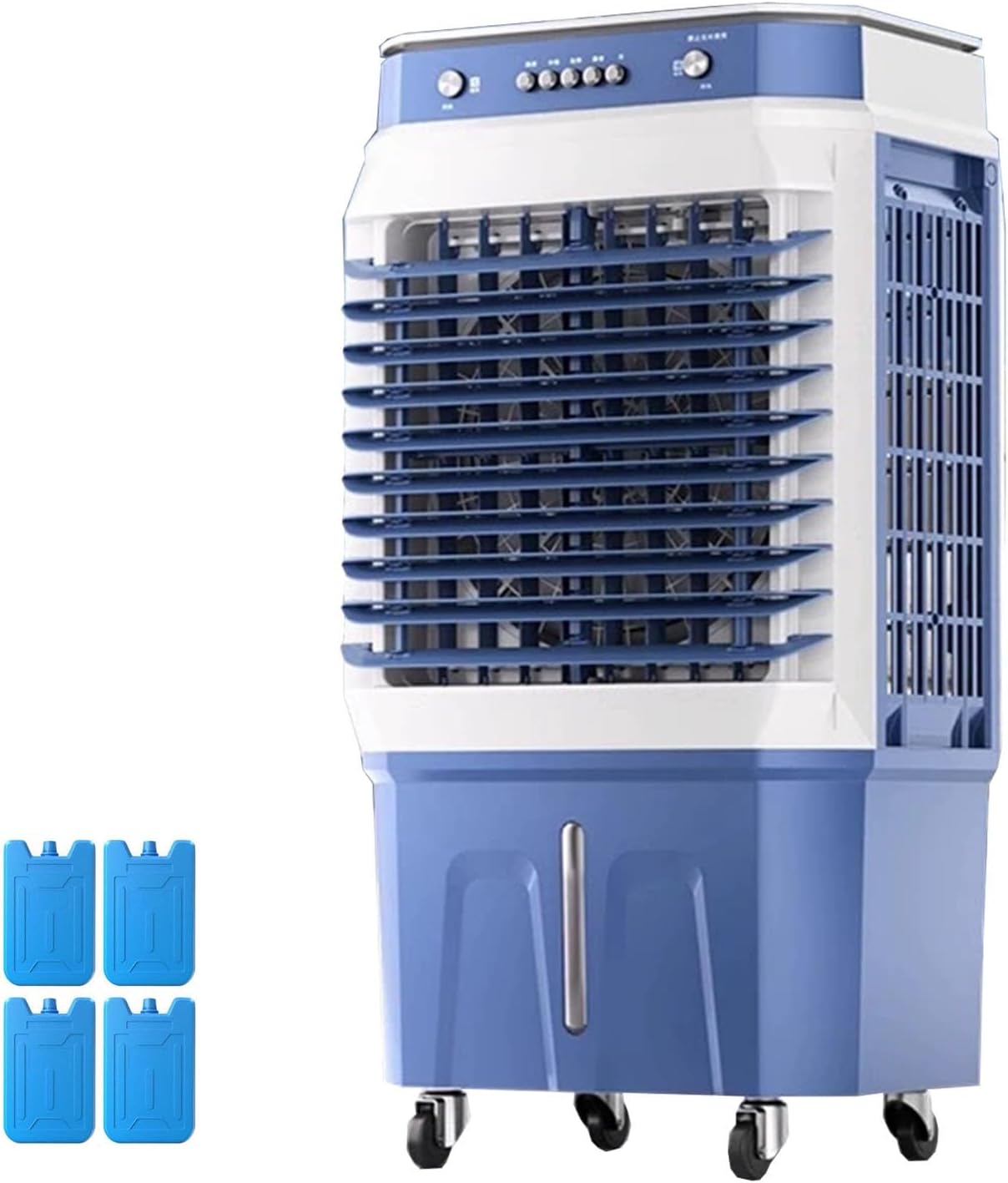 Evaporative Air Cooler, 3 in 1 Swamp Cooler with 4 Ice Crystal Box, Air Conditioner Portable with 3 Speeds, 2 Modes, Knobs for Outdoor, Office, Home(95cm/37in)