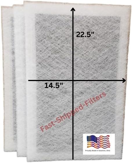 Fast-Shipped-Filters 7 Pack 16x25 Replacement Filter Pads Designed to Fit with AirRanger Air Cleaner 16x25 Refill White
