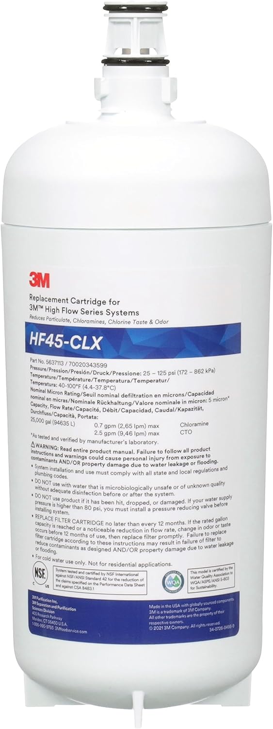 3M High Flow Series Filter Cartridge HF45-CLX, 5637113, 5 um NOM