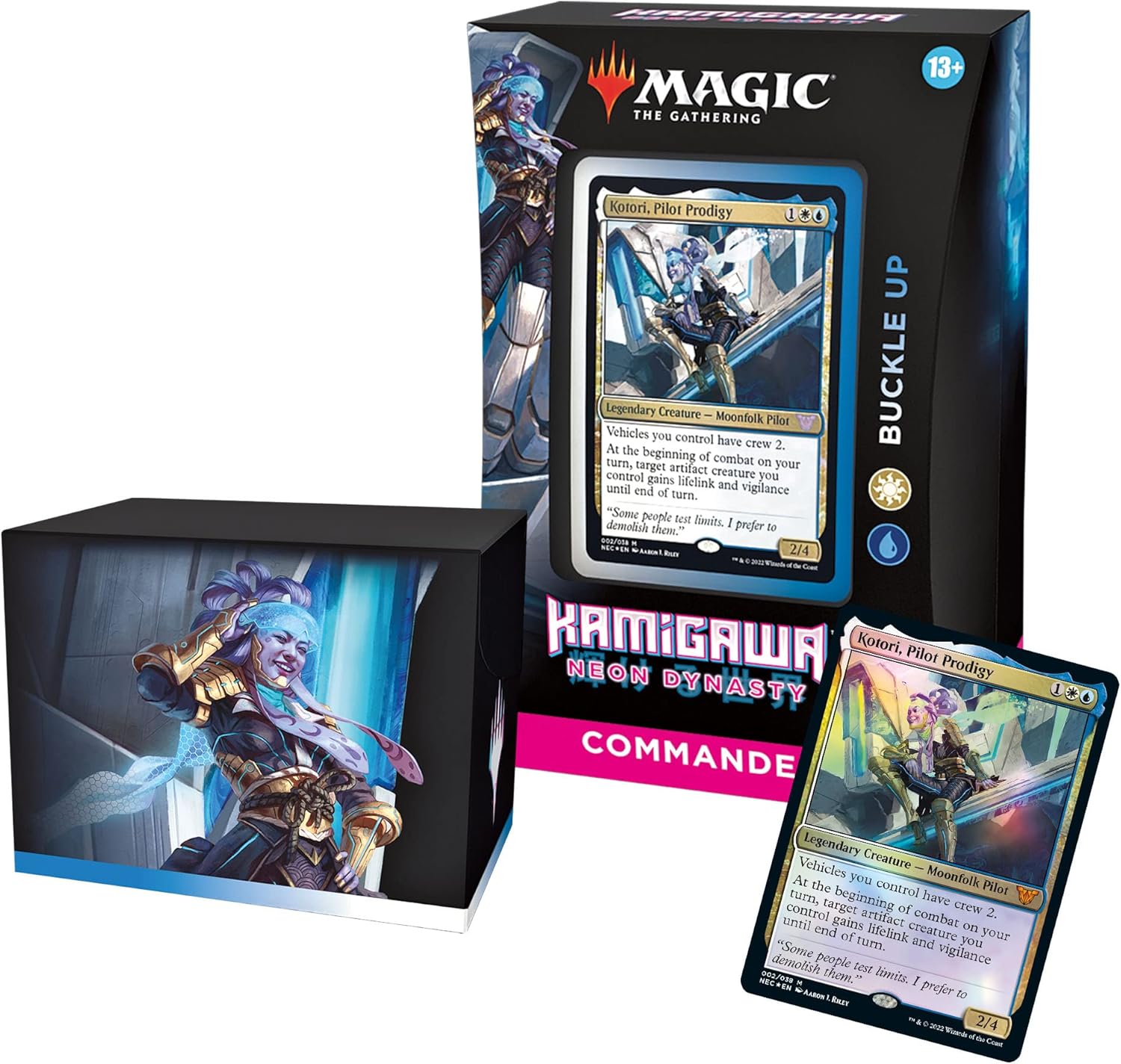 Magic: The Gathering Kamigawa: Neon Dynasty Commander Deck – Buckle Up (White-Blue)