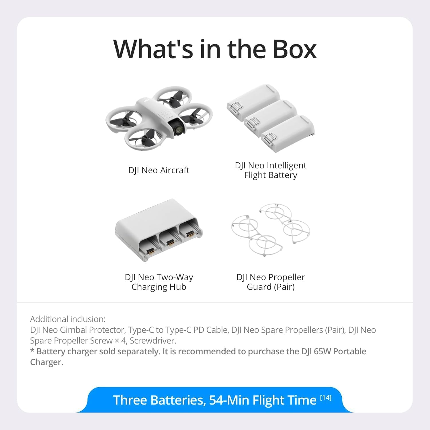 DJI Neo Drone 4K UHD Mini Quadcopter with 3 Battery Combo for Adults, 135g, Self Flying that Follows You, Palm Takeoff, AI Subject Tracking, QuickShots, Controller-Free Bundle w/Deco Gear Accessories