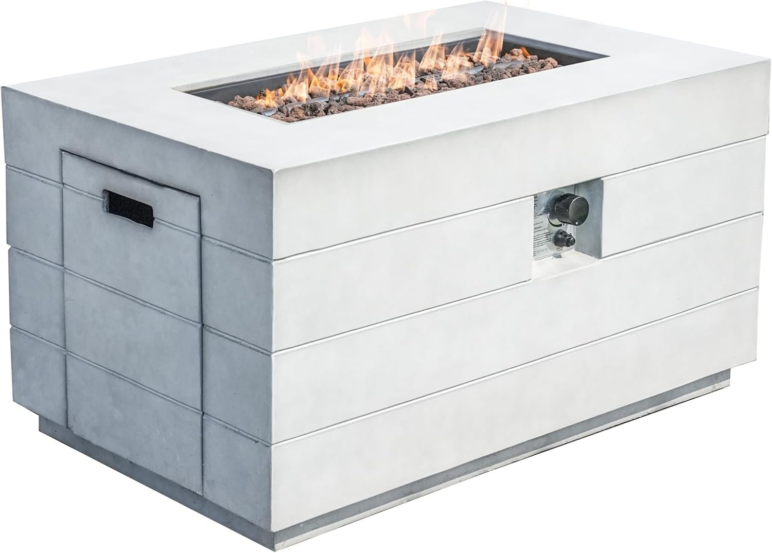 2-in-1 Outdoor Fire Table 50,000 BTU Stainless Steel Burner 42.5