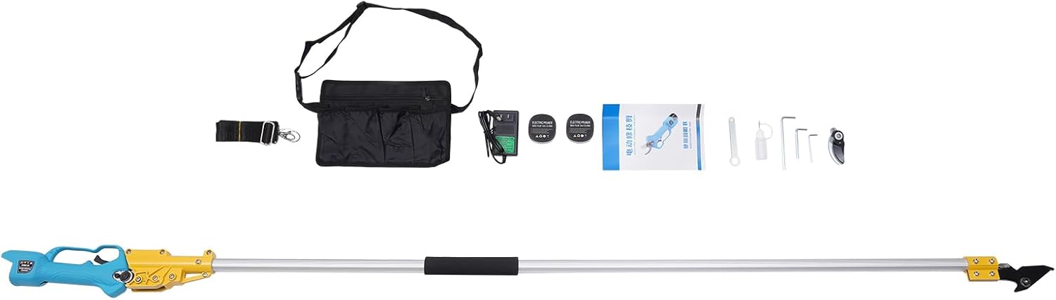 Electric Pruning Shears, 6.56ft 16.8V Cordless Professional Electric Pruner Battery Replacement w/ 2 2.0 Ah Batteries for Orchard, Garden and Yard, 1