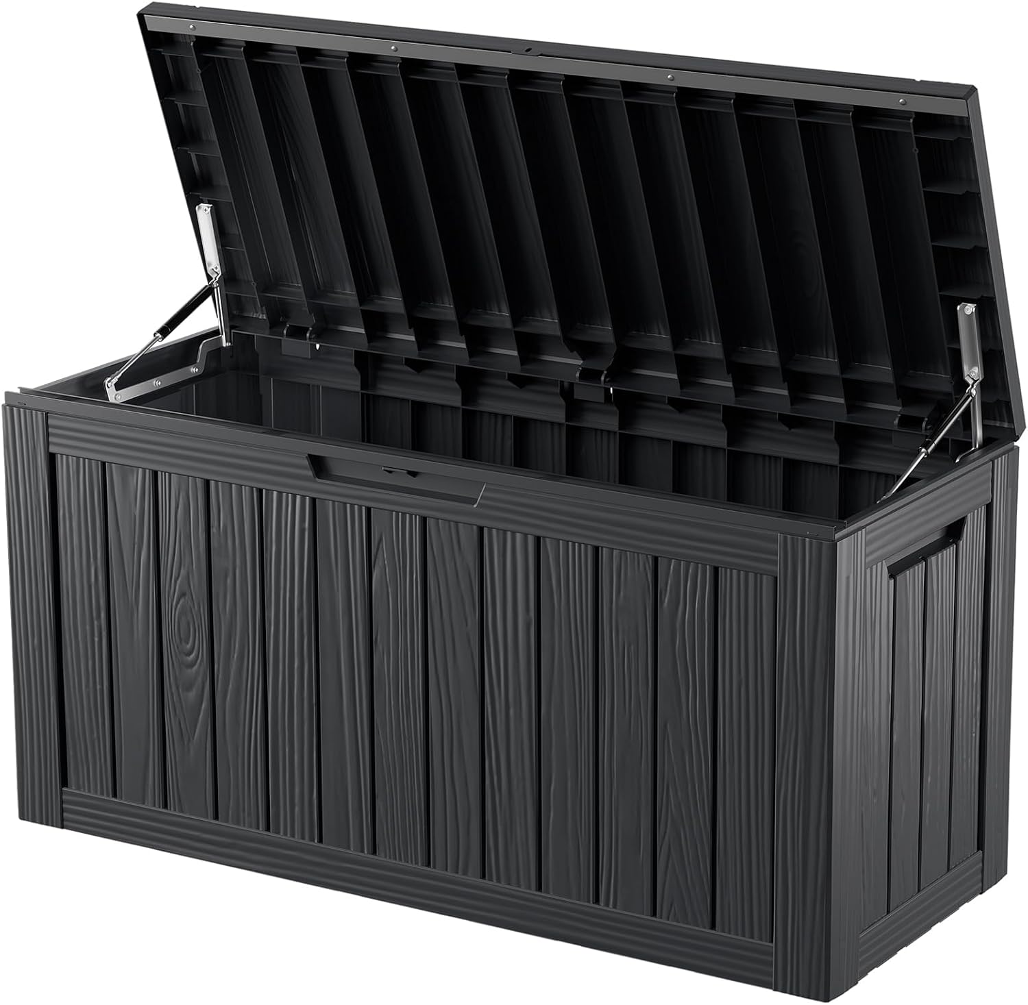 TARKARI 80 Gallon Outdoor Storage Box Waterproof, Resin Deck Boxes with Lockable Lid & UV-Resistant for Patio, Pool, Garden Furniture Cushions & Accessories, Black