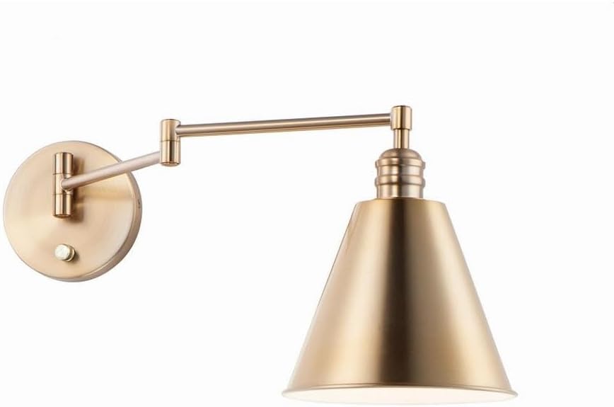 Maxim Library 1 Light Swing Arm WallSconce with Heritage Finish