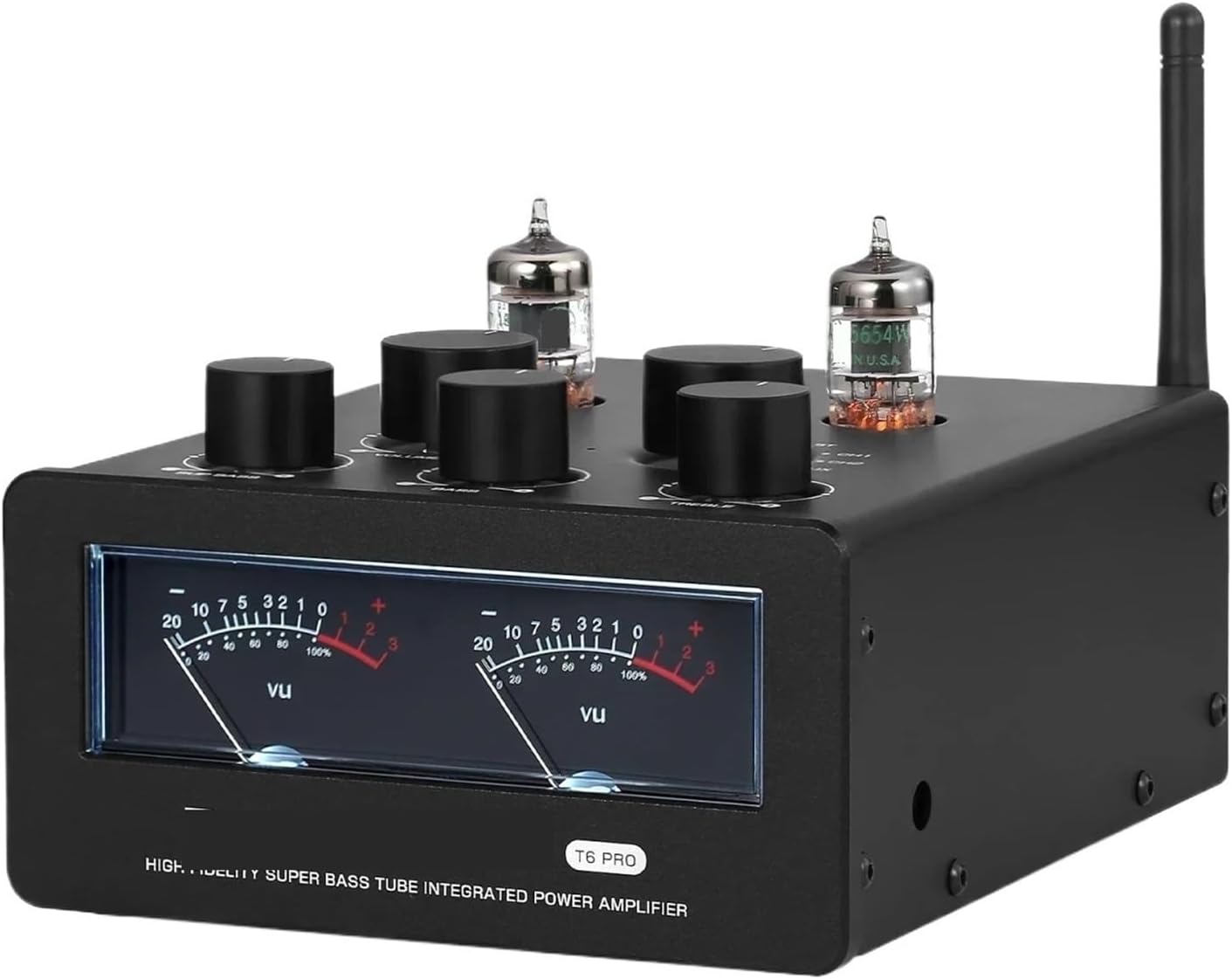 T6PRO HiFi TPA3255 Tube Amplifier JAN5654 Tube Power Amplifier 300W+300W with VU Meter
