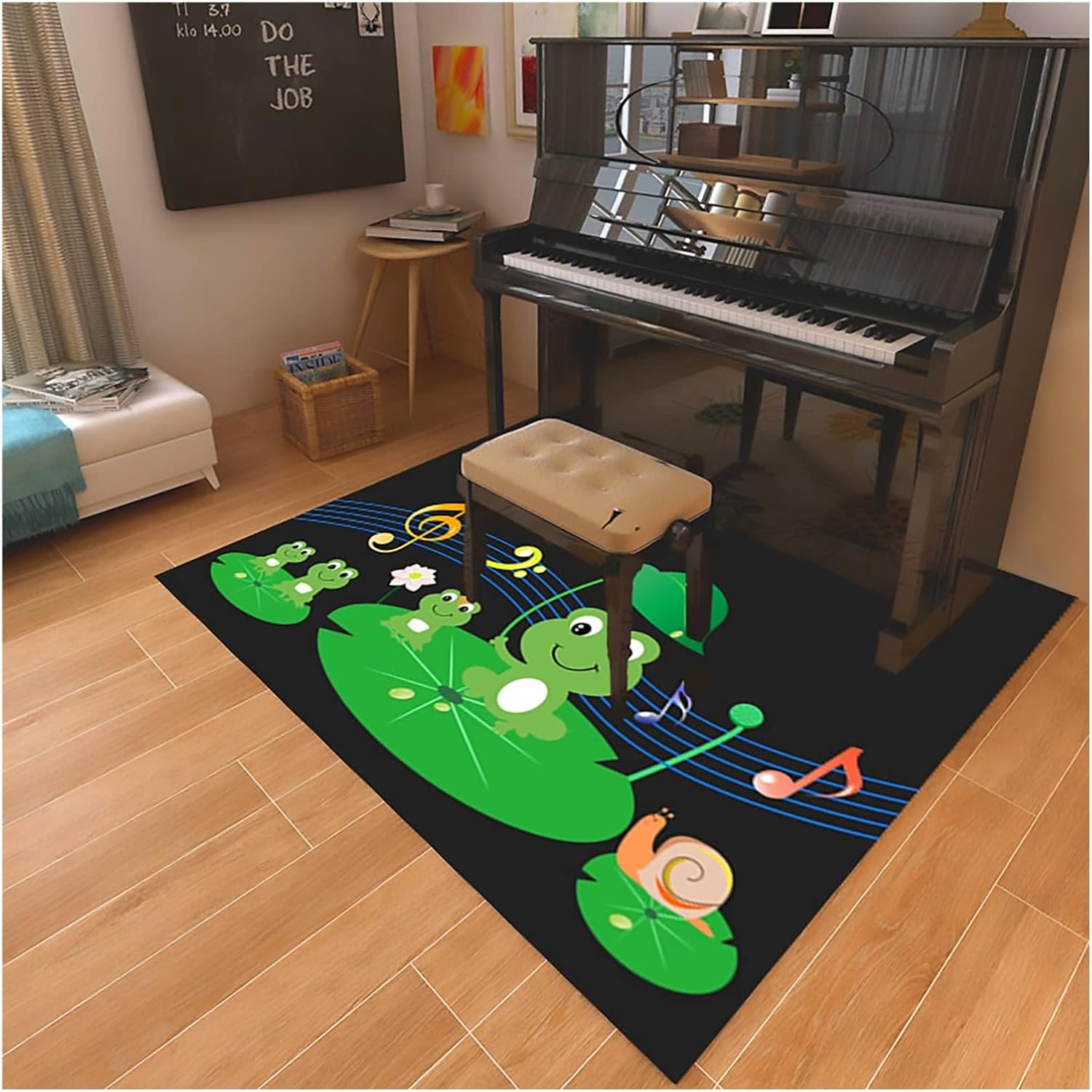 Sound Absorbing Rug for Studio Room & Classroom, Home Piano Carpet Drum Floor Mat with Non-Slip Backing, Machine Washable ，Thickness About 7MM/0.28