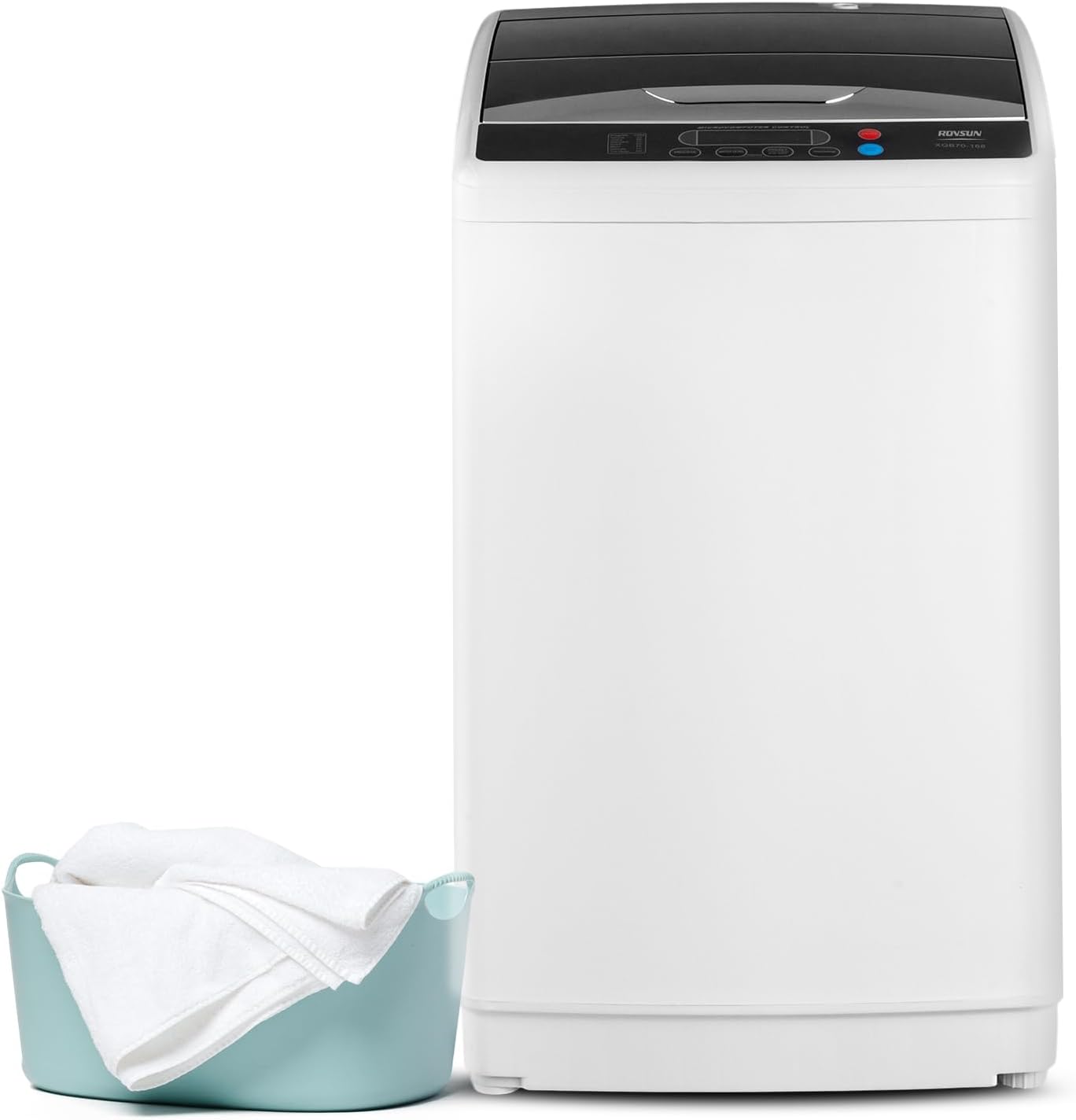 Bonnlo 25LBS Fully Automatic Washer, 2 in 1 Portable Washing Machine, Top Load Washer and Spin Dryer Combo with Drain Pump, 10 Washing Programs & 5 Water Level for Home, Apartment
