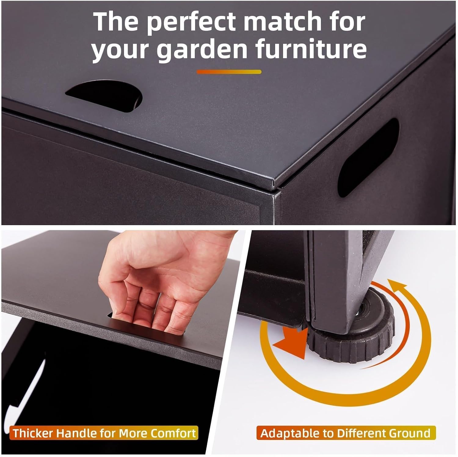 Outdoor Propane Tank Cover - 20 Lbs Tank Side Table With Storage 2-In-1 Rattan Hideaway Propane Gas Tank Table for Gas Fire Pit, Grill, Griddle & Stoves